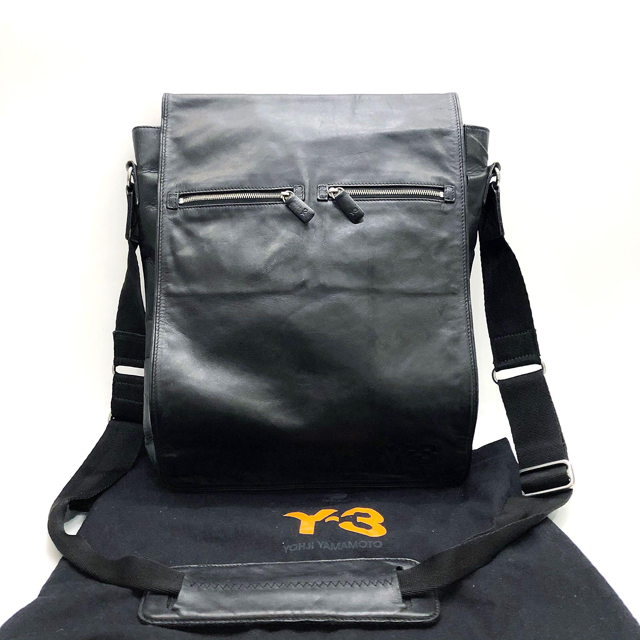 black leather messenger bags