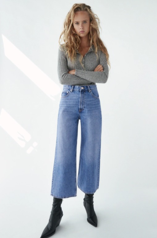Wide leg jeans zara new arrivals