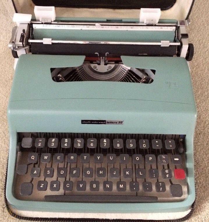 1968 Olivetti Lettera 32 Typewriter + Case, Furniture & Home ...