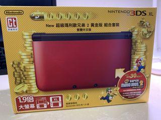 3DS XL 超級瑪莉歐兄弟2黃金版 組合套裝(台版)贈送無盒賽車一片