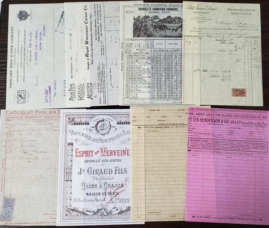 手帳素材 8張復古素材紙 復古票據 書本 文具 文具 Carousell