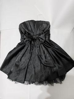 小禮服 黑色 蝴蝶結 顯瘦