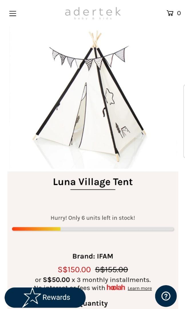 Adertek Luna village tent, Hobbies & Toys, Toys & Games on Carousell