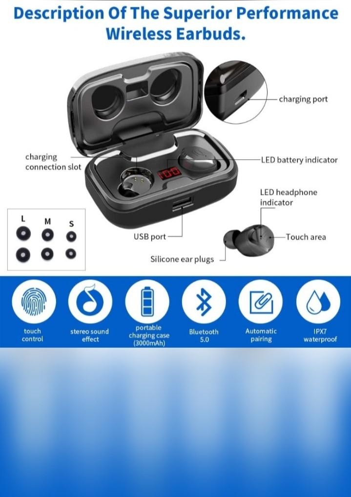 Aikela s8 plus earbuds top
