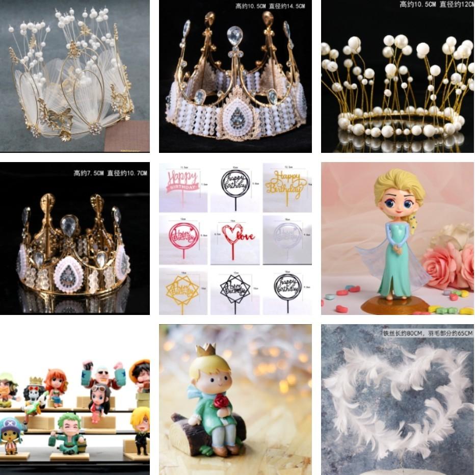 Assorted cake toppers65074407779329110