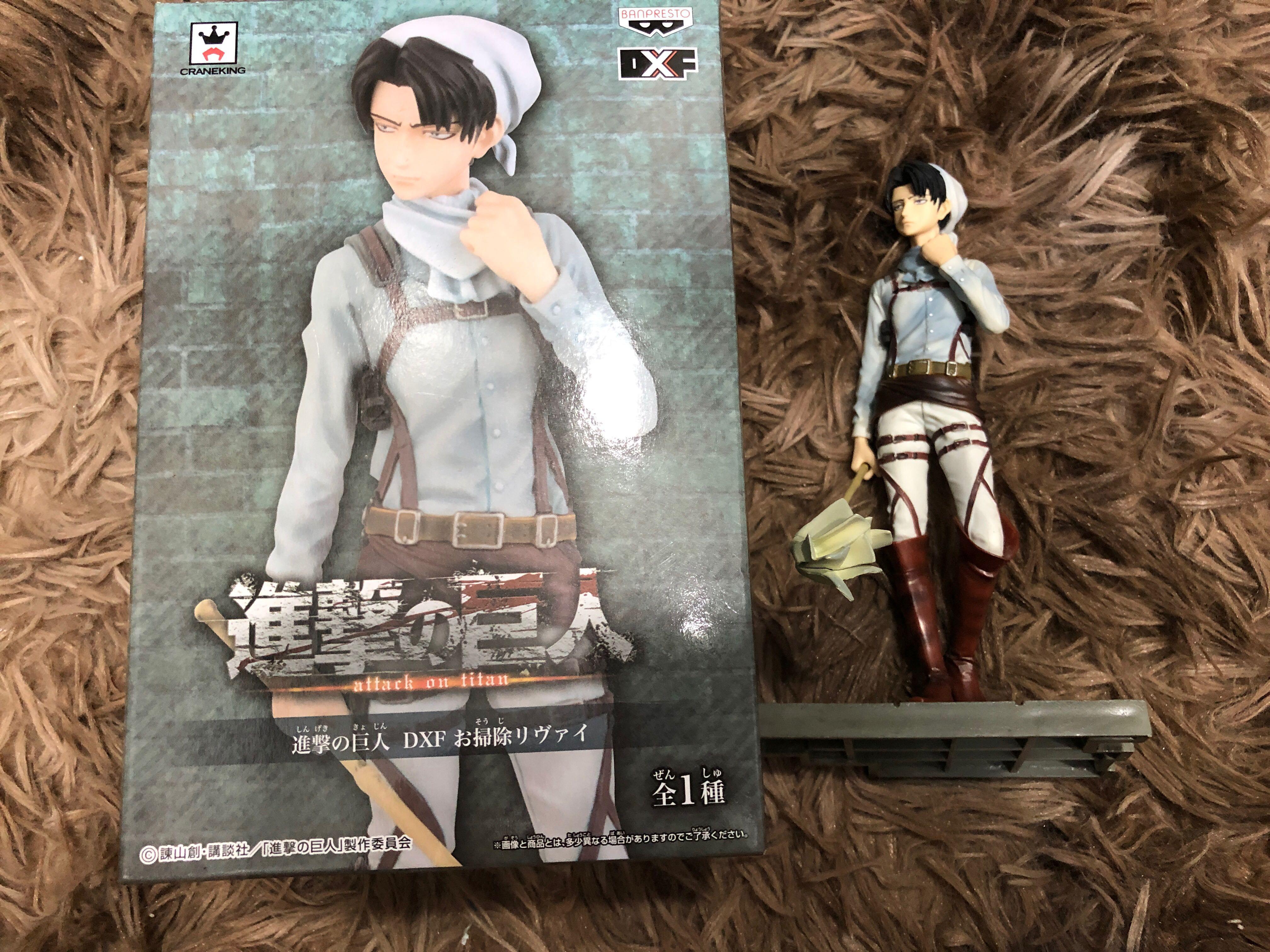 Attack on titan Eren and Levi cleaning figurines, Hobbies & Toys, Toys &  Games on Carousell