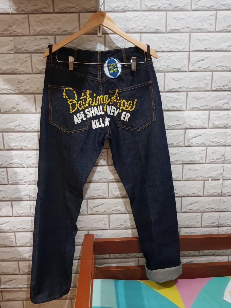 Bape selvedge denim pants, Men's 