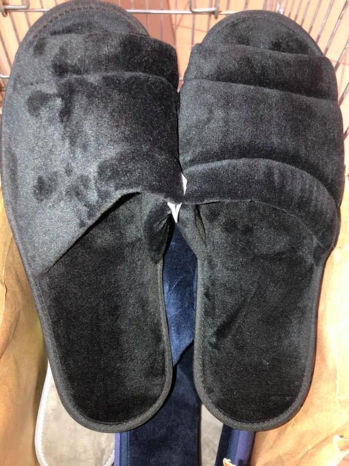 womens black bedroom slippers