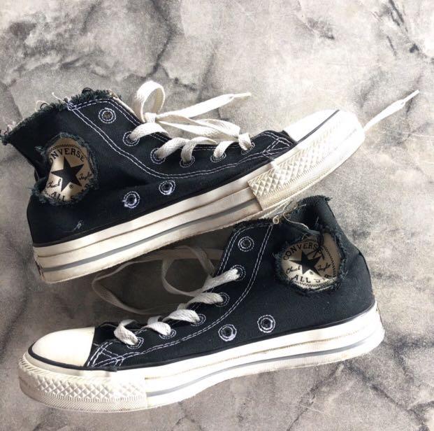 Converse All Star Unisex Tattered High Cut Women's Fashion, Footwear, Sneakers on Carousell