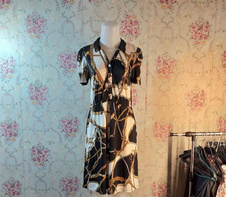 Dress Ala Motif Gucci Fesyen Wanita Pakaian Wanita Gaun Rok Di Carousell