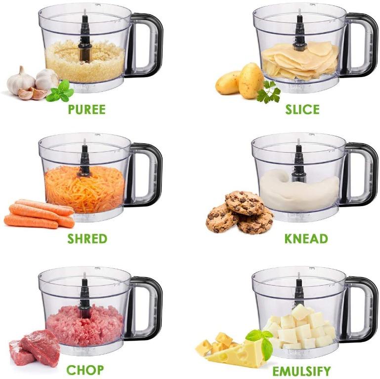 Food Processor, Aicok Compact Food Processor, Multifunctional 1.8L