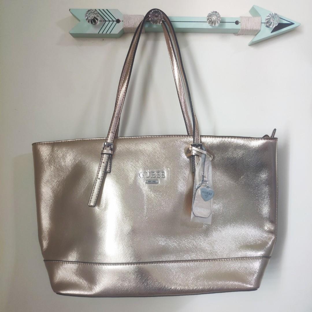 Guess Rose Gold Shoulder Bag, Women'S Fashion, Bags & Wallets, Shoulder Bags  On Carousell