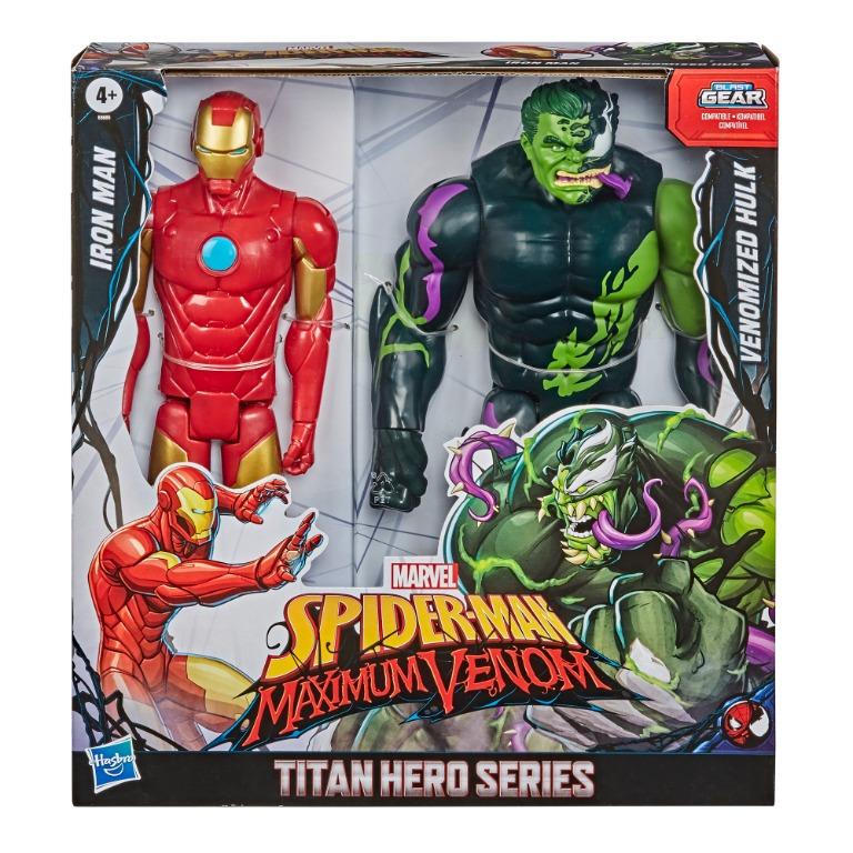 Hasbro Marvel Titan Hero Series Iron Man Vs. Venomized Hulk Action