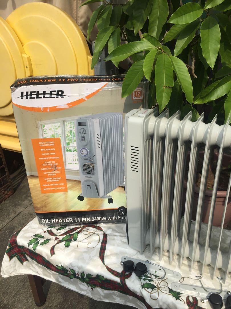 Heller 11 fin oil heater, TV u0026 Home Appliances, Air Conditioning and Heating  on Carousell
