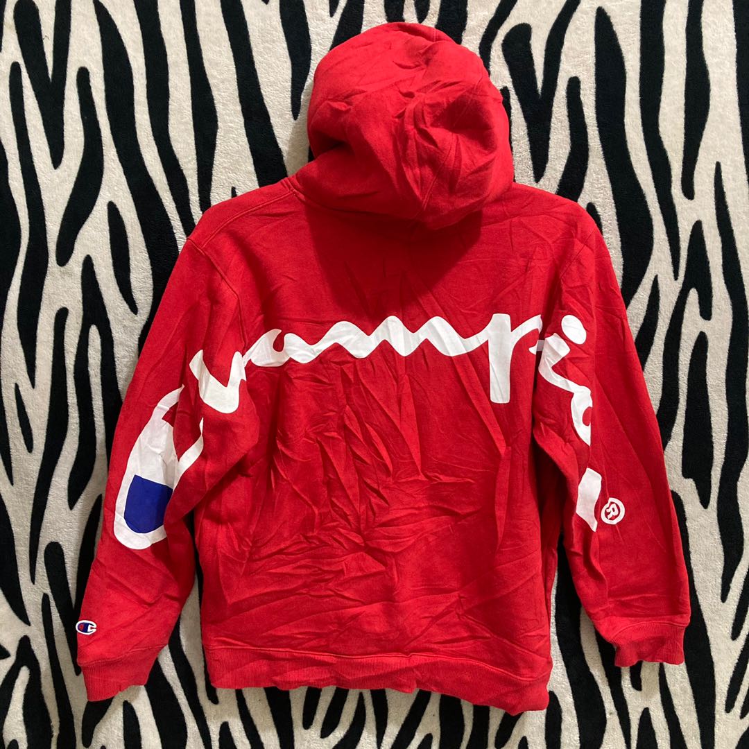 Harga hoodie supreme x champion original store