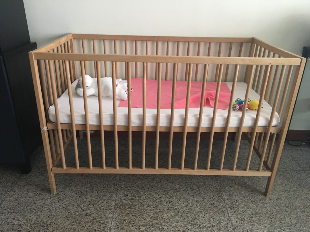 IKEA crib and mattress, Babies & Kids, Baby Nursery & Kids Furniture