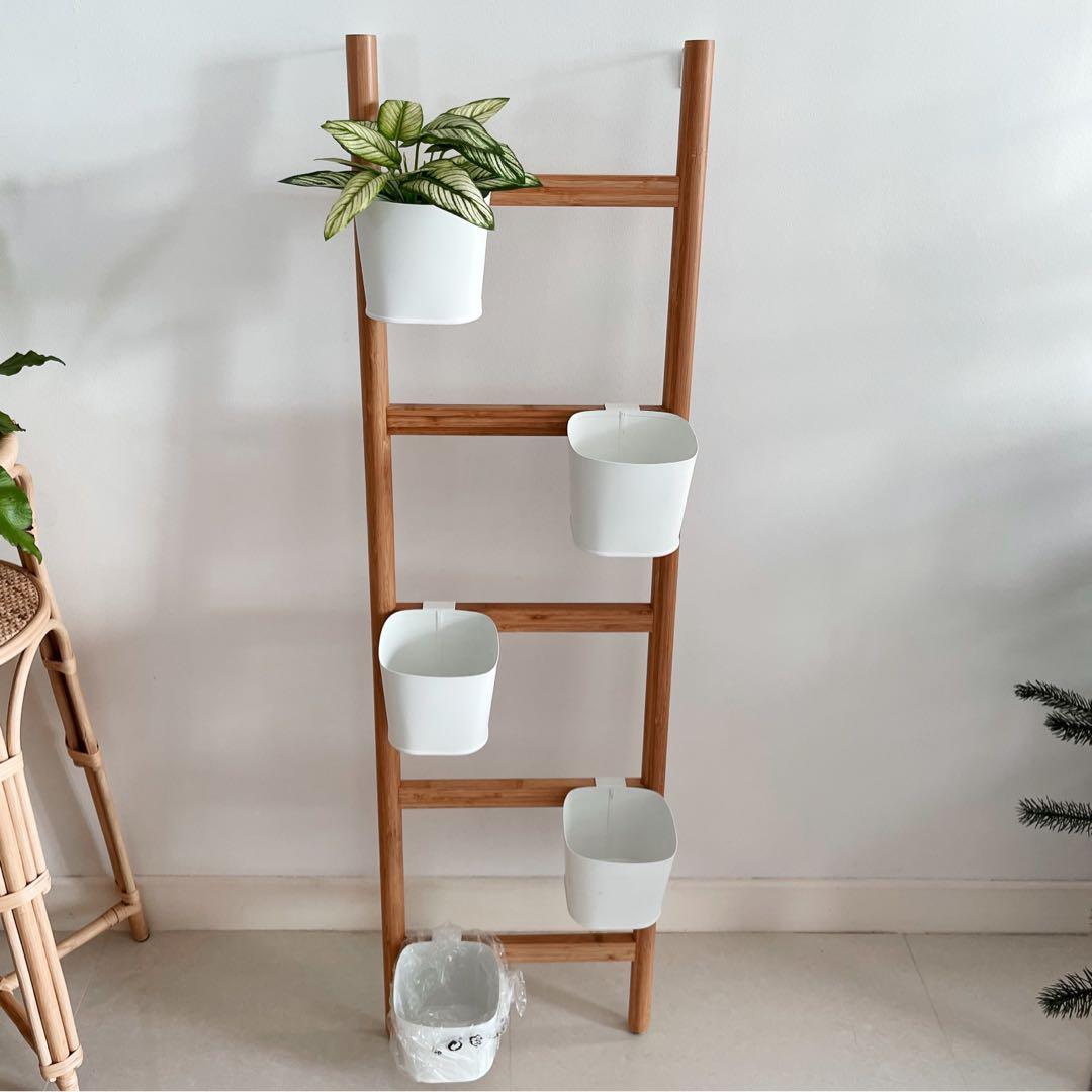 IKEA Satsumas Plant Stand with 5 plant pots, Furniture & Home Living