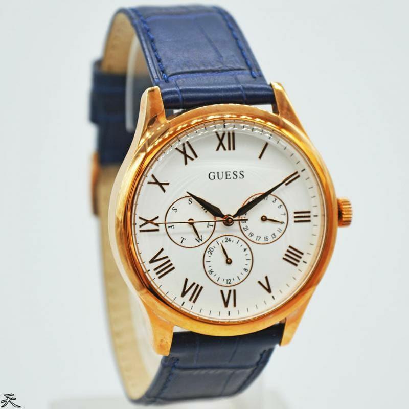Jam Tangan Pria Guess W1130G2 W1130G4 Leather Kulit Original