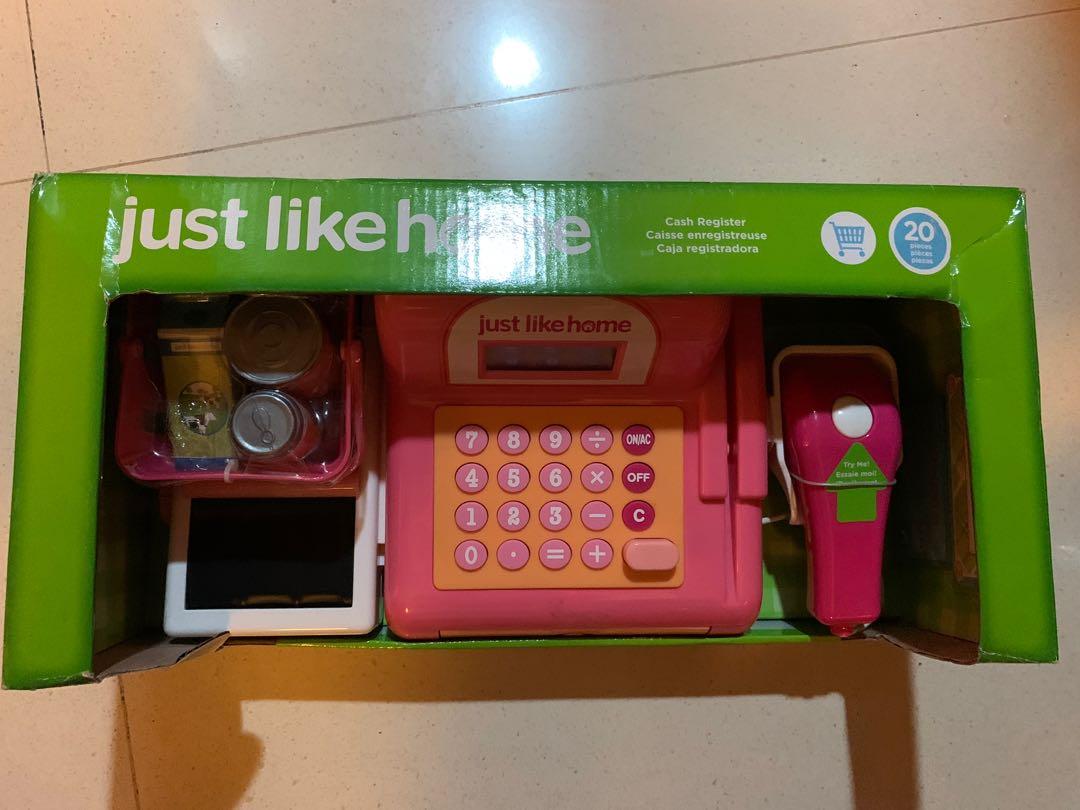 Cash Box Just Like Home Kids (Green) With Scanner, Conveyor Belt