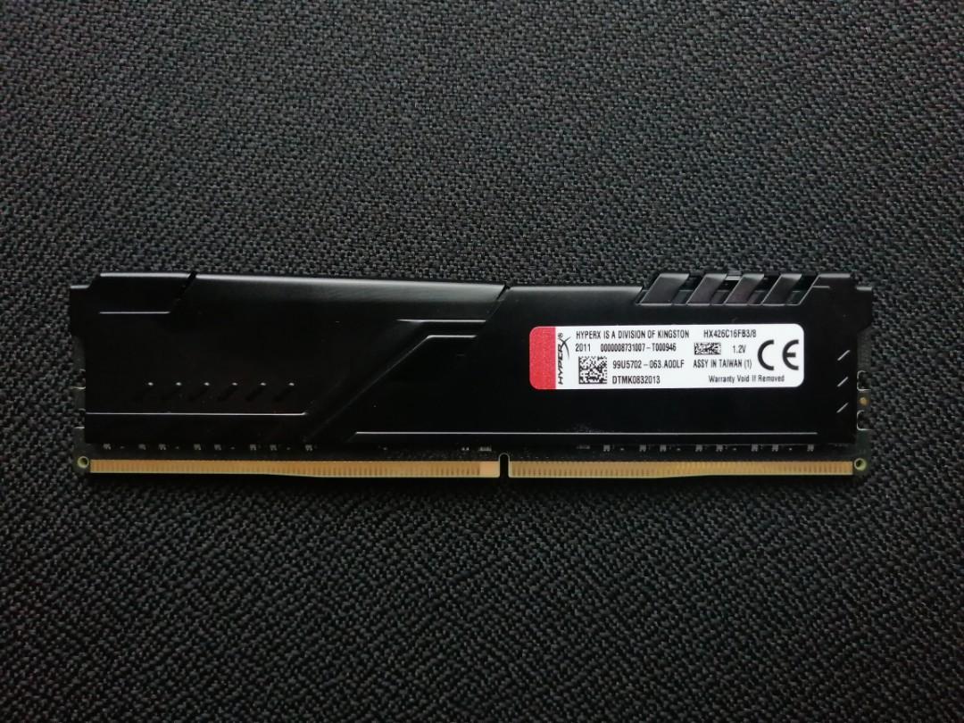 Kingston HyperX Fury 8GB DDR4 2666MHz USED