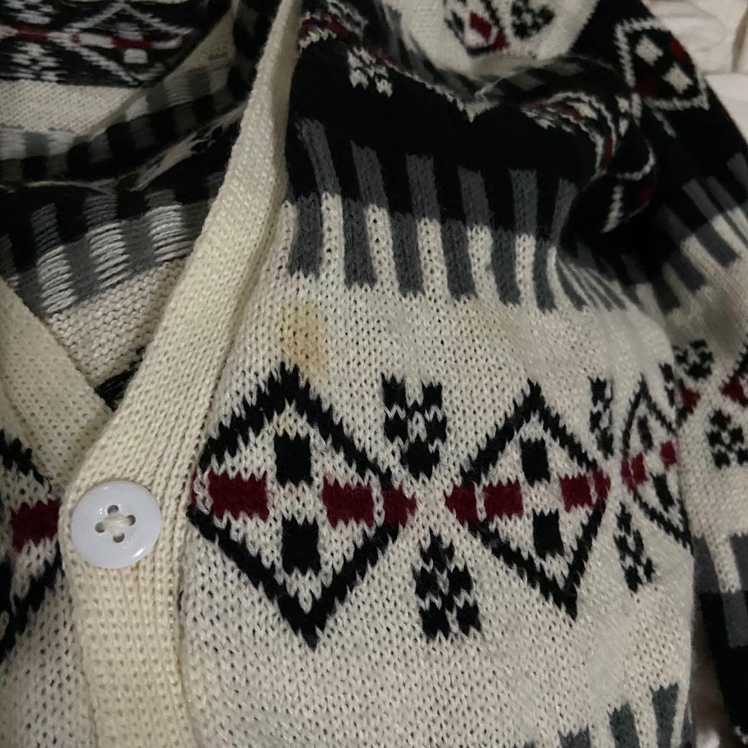 Knitted Cardigan (Category: Coats, Jackets and Outerwear) located in San Juan City. Submitted by bjonka (Listing ID 1053449172, Image 2). Description: *bought in Baguio! Size: m-semi L Condition: used; small stain near the buttonhole (see photo) *2 DAYS RESERVATION ONLY!.