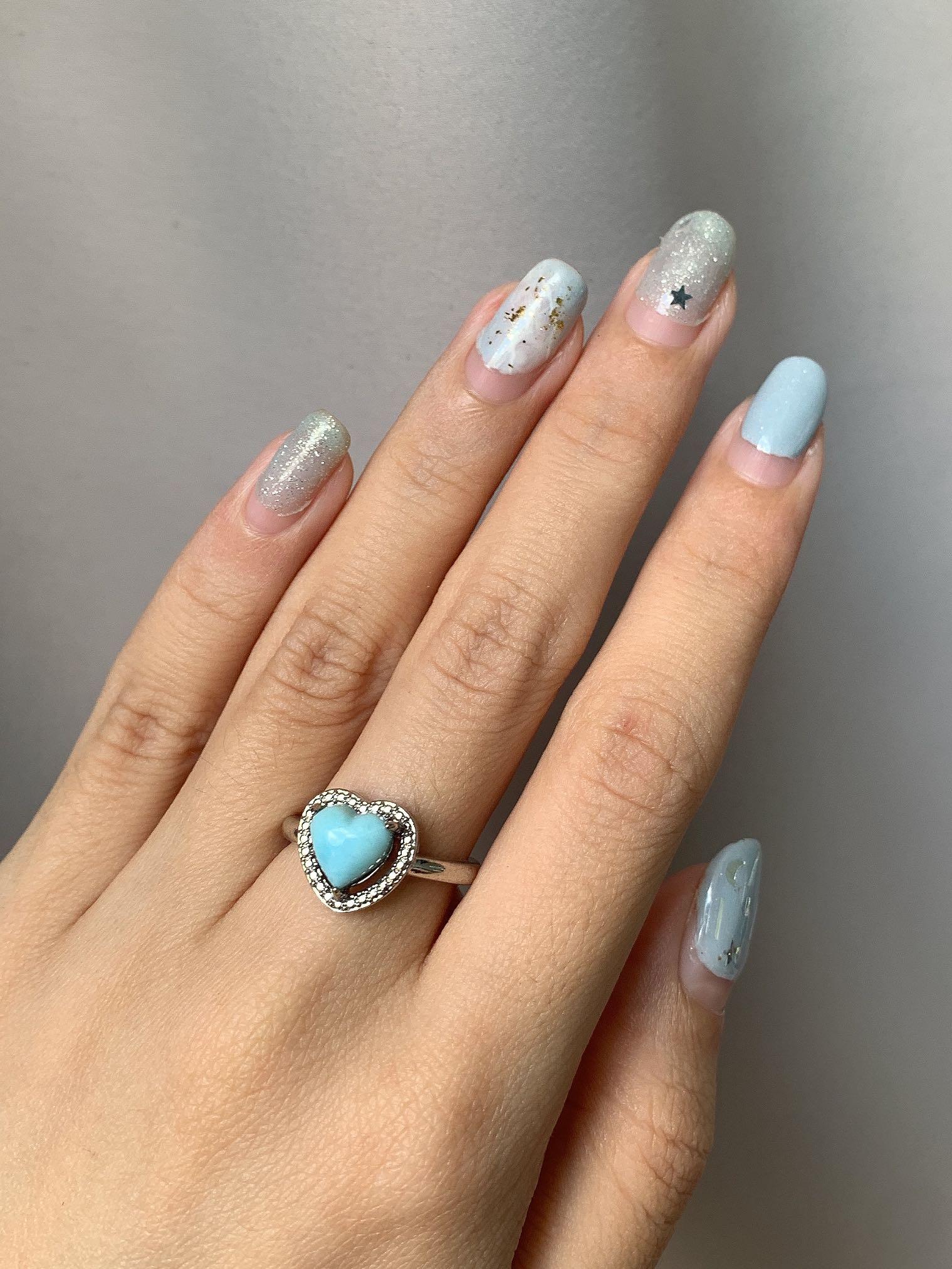 Larimar best sale heart ring