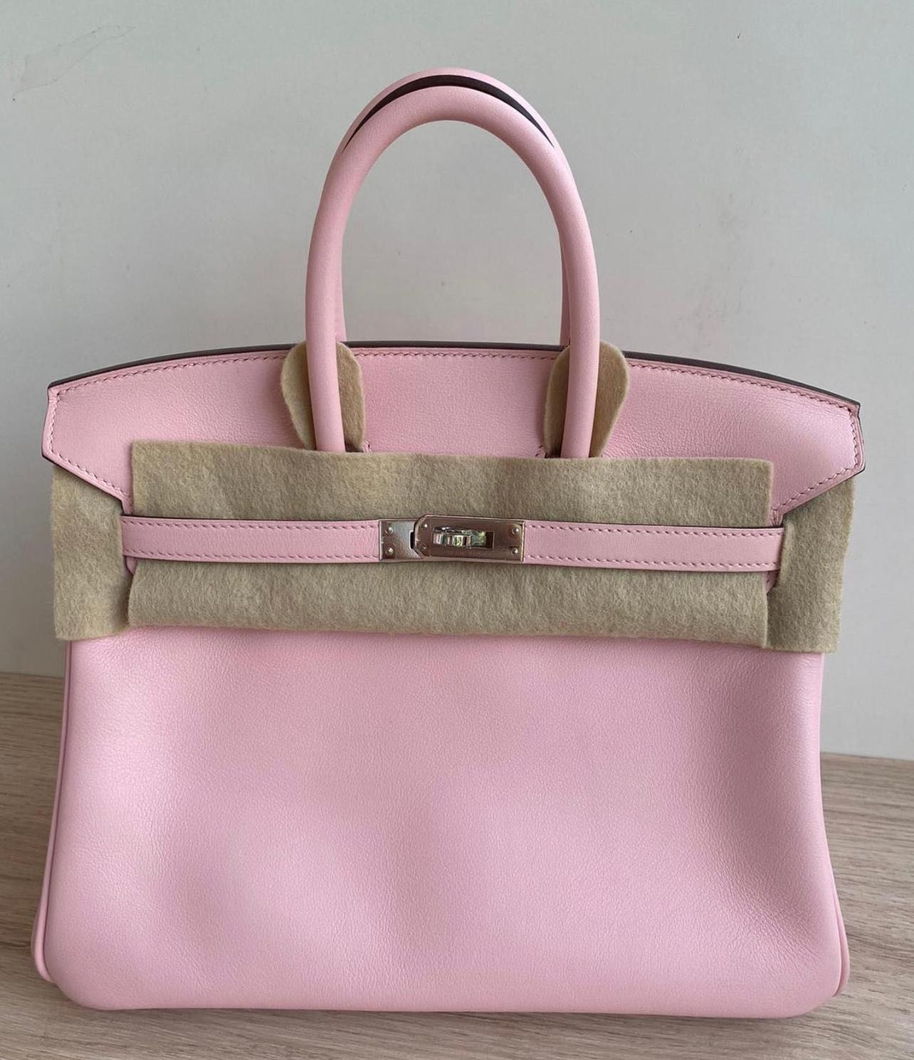 Birkin 25 Rose Sakura Swift Phw #T, Luxury, Bags & Wallets on Carousell