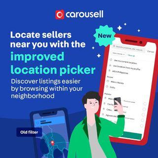 Locate sellers near you with the new location picker