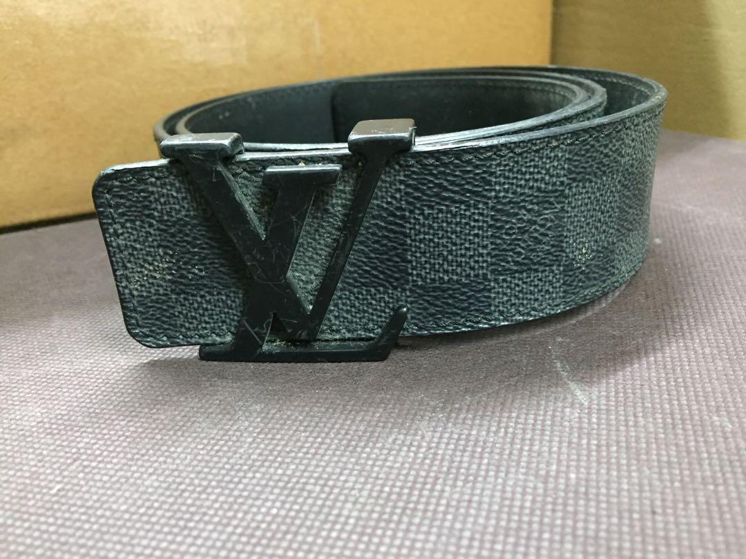 Louis vuitton graphite damier belt size in inches