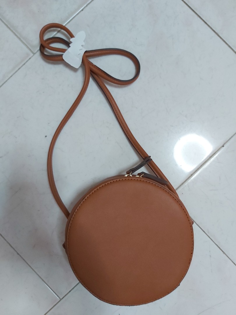 MANGO Brown PVC Circle sling bag Women s Fashion Bags Wallets