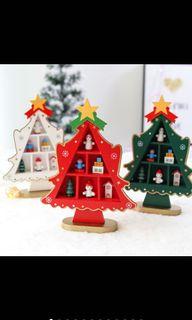 Mini Christmas Wooden Tree Decors