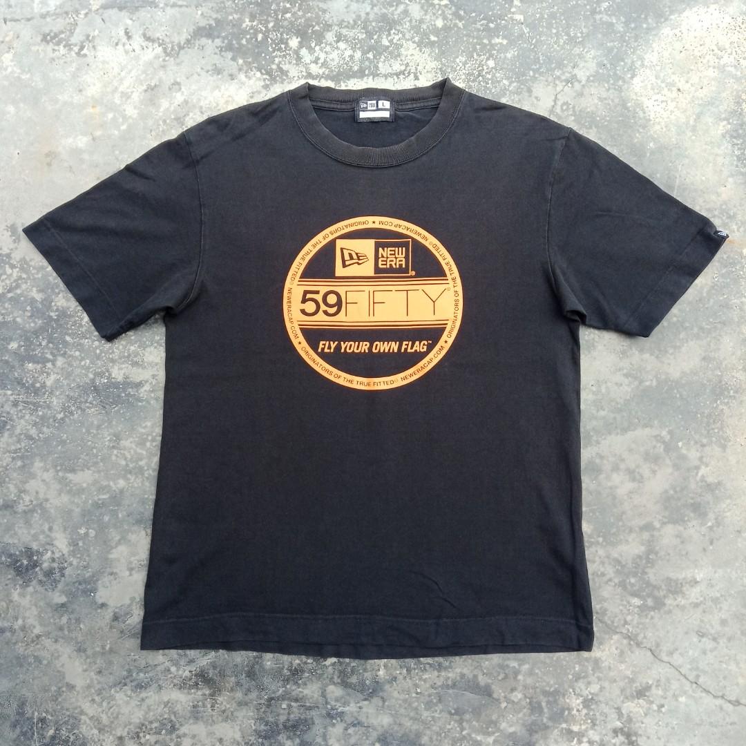 New Era Sticker Logo T Shirt Men S Fashion Clothes Tops On Carousell