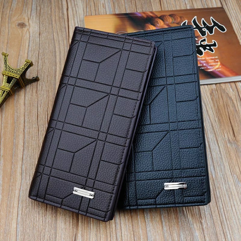High Quality Men's Leather Wallet Zipper Long Purse Big Capacity Clutch  Phone Bag Wrist Strap Coin Purse Card Holder For Male