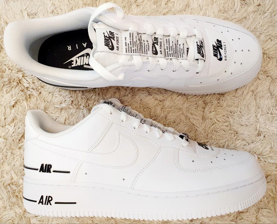 Nike Air Force 1 '07 LV8 3 Double Air White Black Men Size 9.5 UK8.5 EUR43