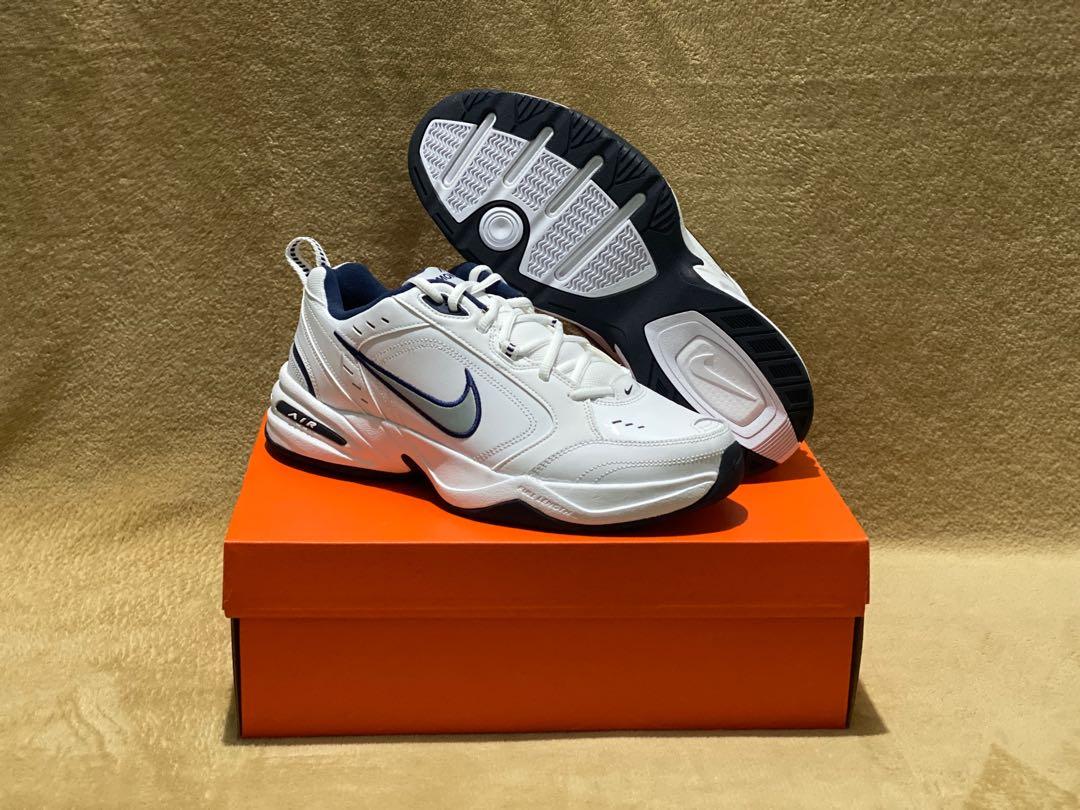 Nike Air Monarch Iv White Navy Men S Fashion Footwear Sneakers On Carousell