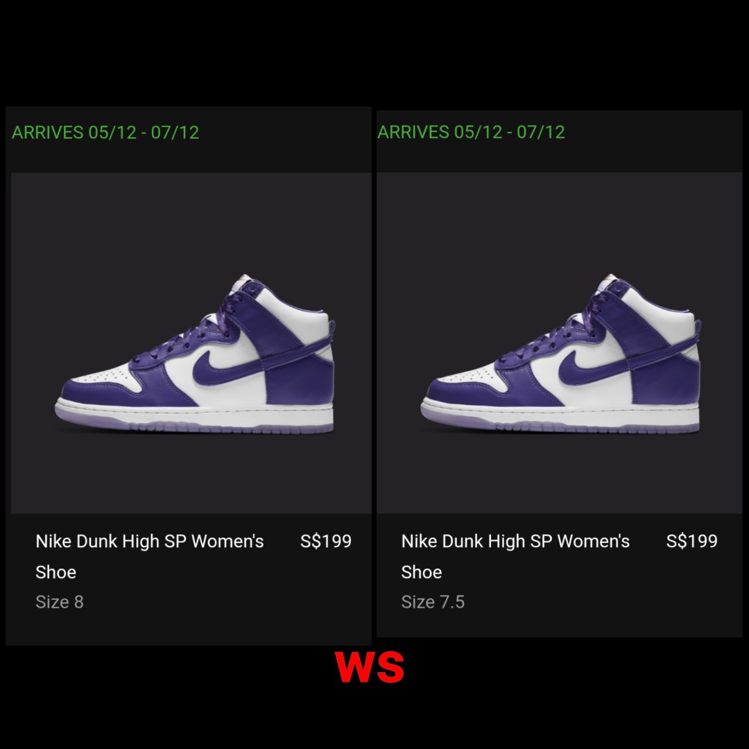 womens dunk varsity purple
