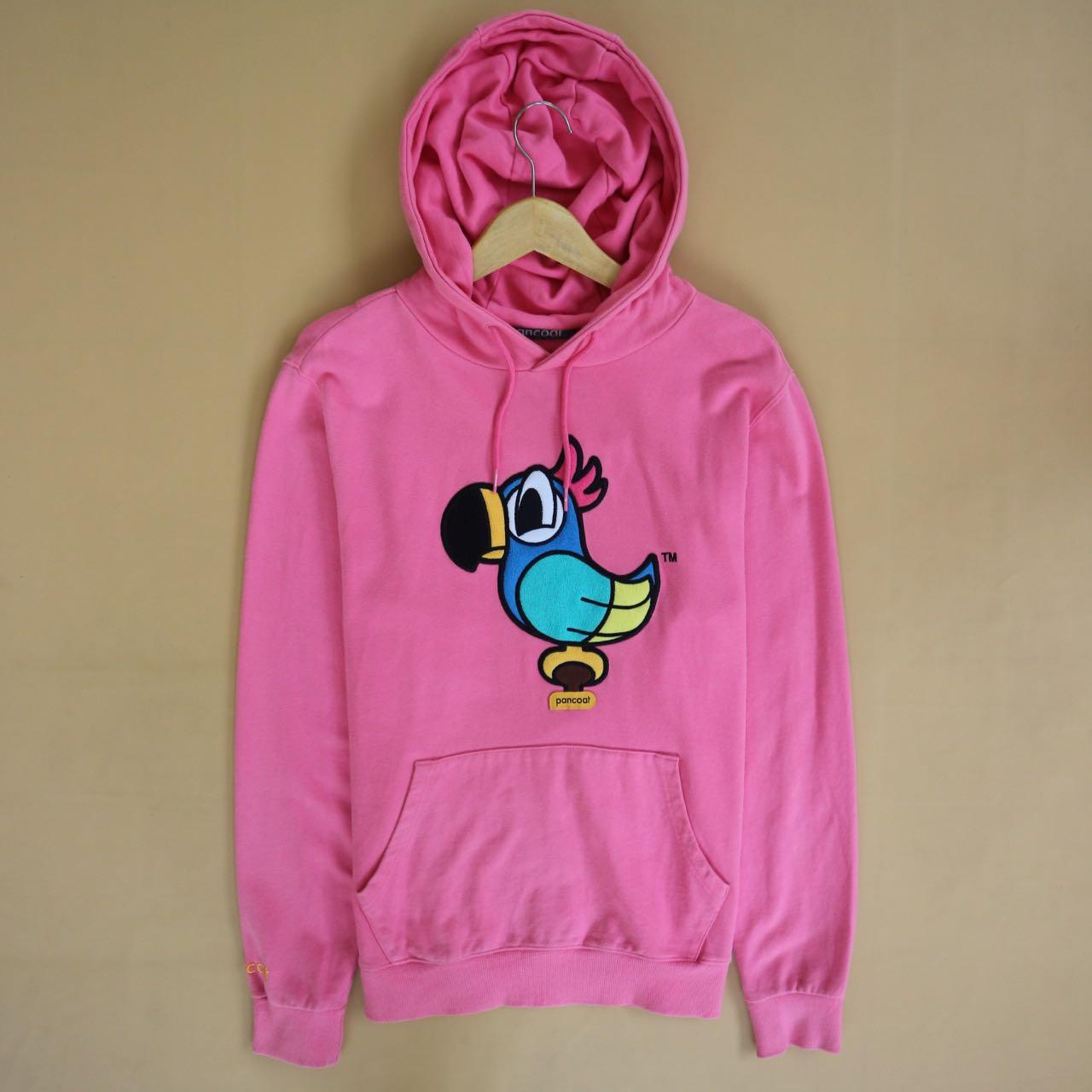 PANCOAT POP PARROT HOODIE PINK Men s Fashion Tops Sets