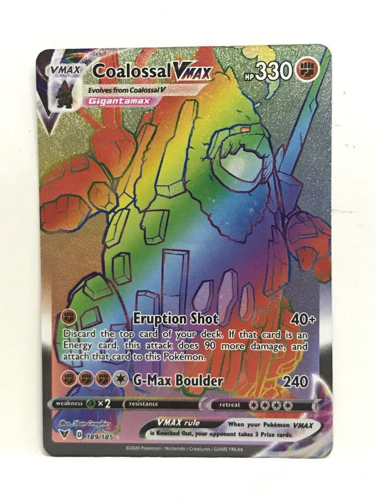 coalossal vmax pokemon card value Amazon.com: Pokemon Vmax Card Set - Coalossal VMAX 99/185 & Coalossal V 98/185 - Vivid Voltage