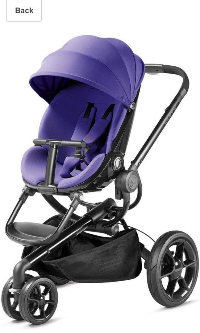 Preloved Quincy Moodd purple stroller and maxi cosi carrier