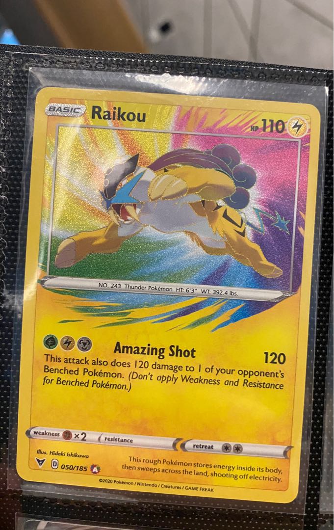 Raikou amazing rare vivid voltage Pokémon cards, Hobbies & Toys 