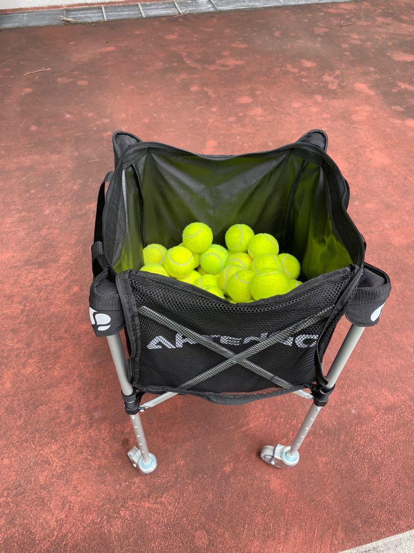 Rolling Tennis Ball basket + 50 balls for free, Babies & Kids, Going