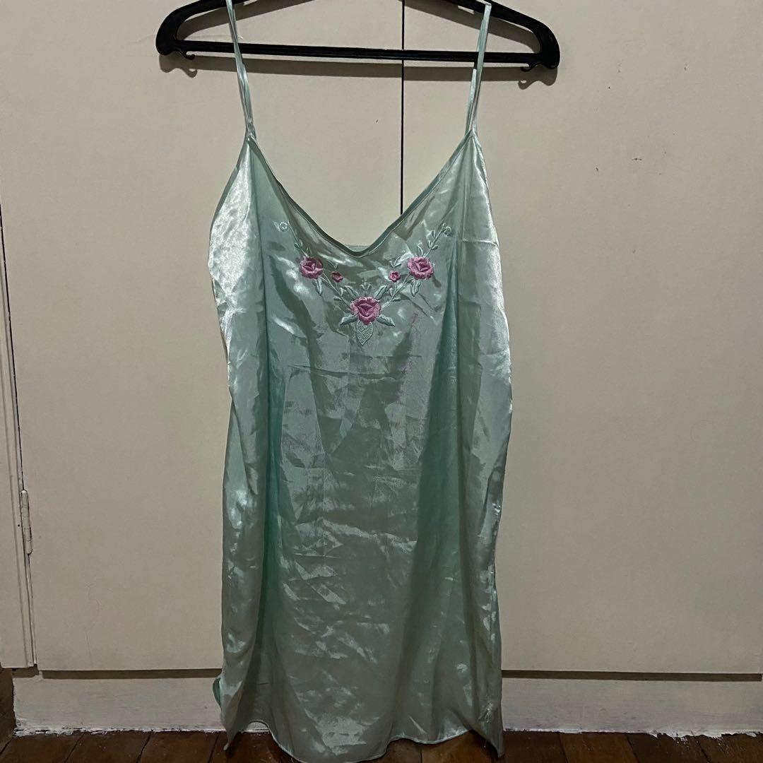 Satin Lingerie Dress (Category: Evening dresses & gowns) located in San Juan City. Submitted by bjonka (Listing ID 1053449549, Image 1). Description: Condition: used; left strap ripped a bit (see photo) Size: M *2 DAYS RESERVATION ONLY!.