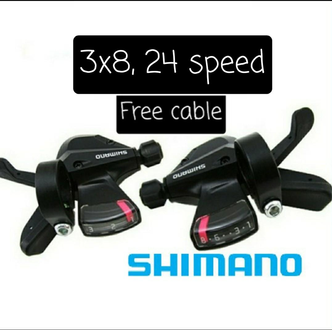 Shimano SL-M310, 3x8 speed shifter. 24 