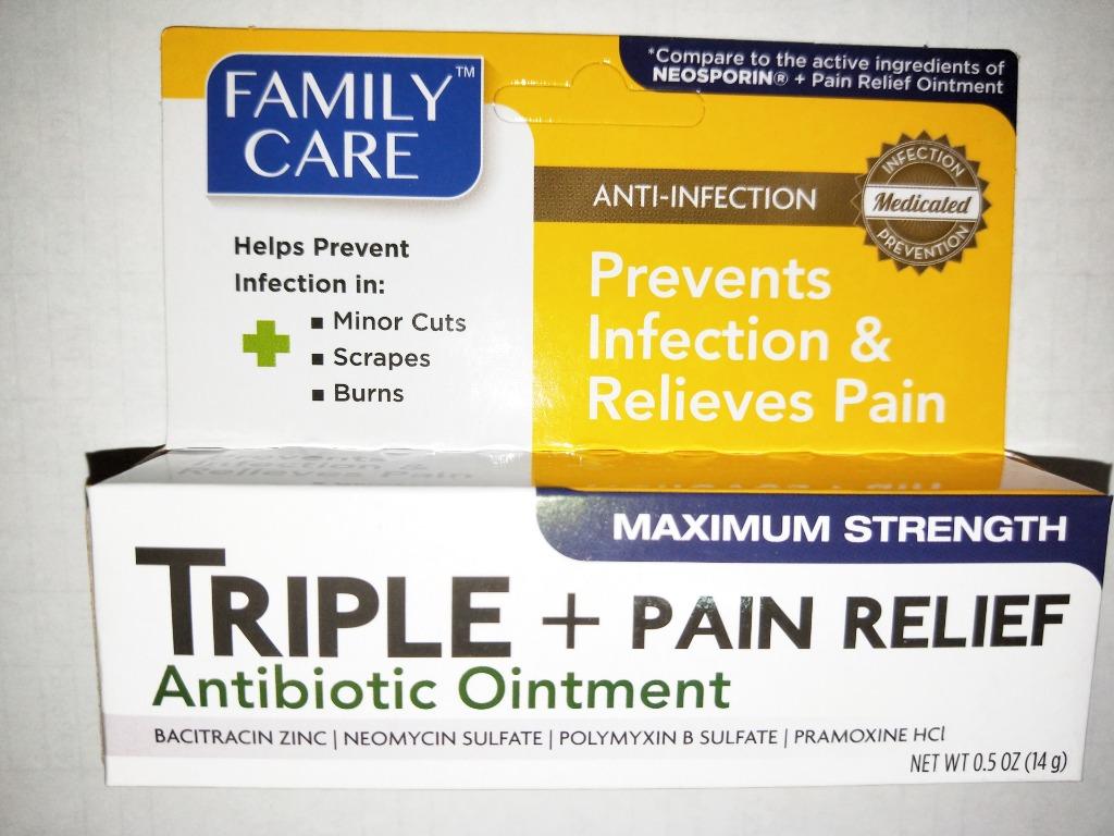 Triple Antibiotic Pain Relief Ointment Cream 14g to
