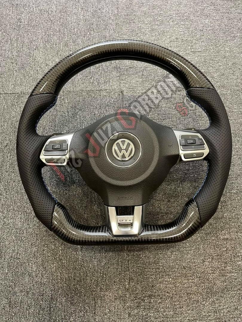 Mk6 gti carbon top fiber steering wheel