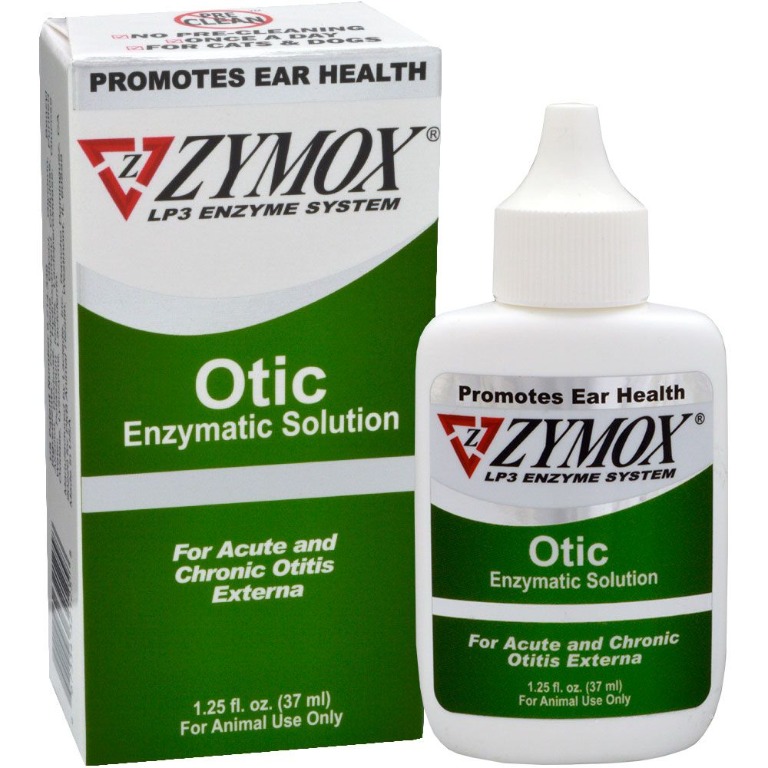 Zymox Otic Enzymatic Ear Solution Hydrocortisone Free 1.25oz, Pet