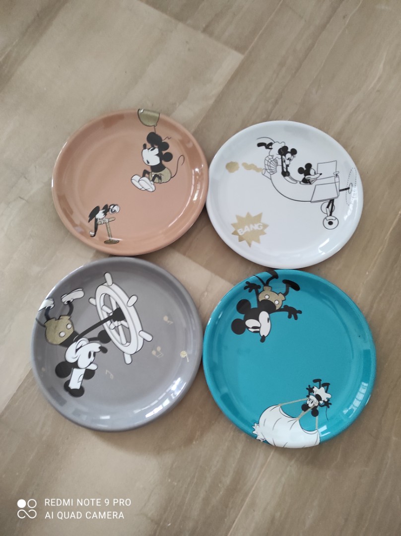 mickey mouse plate set
