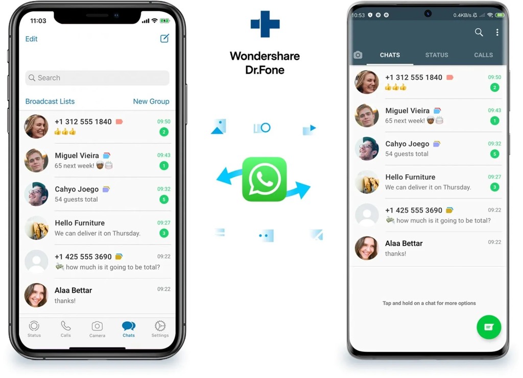 WhatsApp 轉移 (Android iPhone) WA Business transfer 對話記錄、照片、視頻, 電子產品, 手提