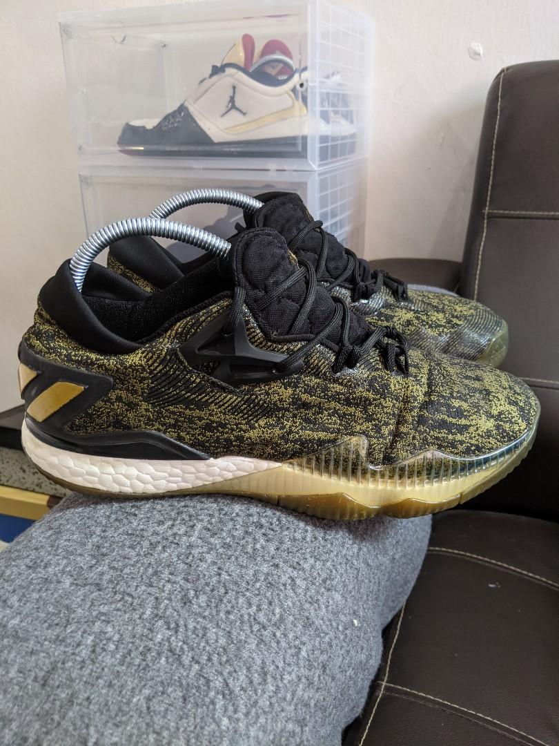 Adidas crazylight boost outlet 2016 black and gold