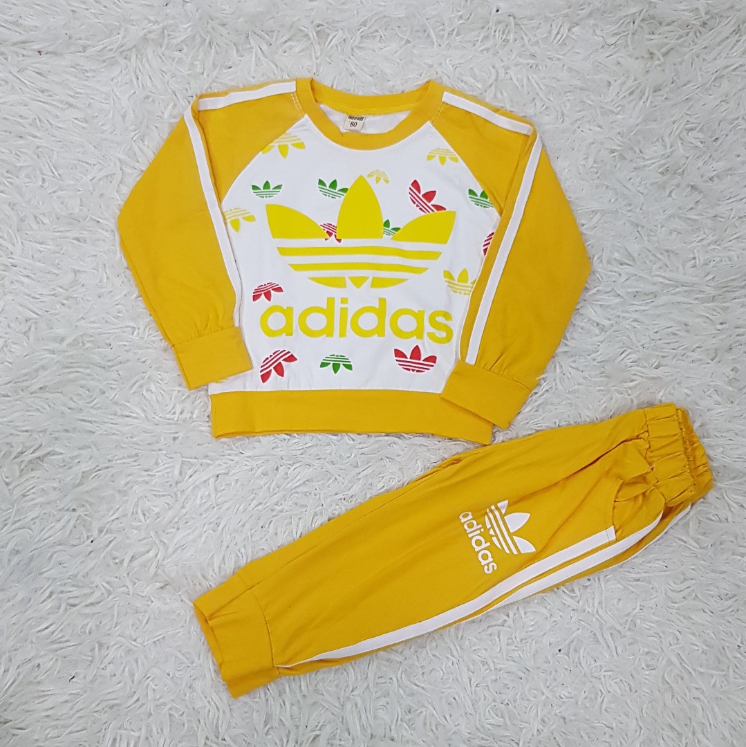 Adidas yellow long sleeve set, Babies 